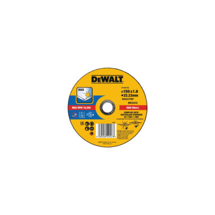 DT43907 DeWALT 150 x 1,6 mm kampinio šlifuoklio diskeliai (10 vnt.)