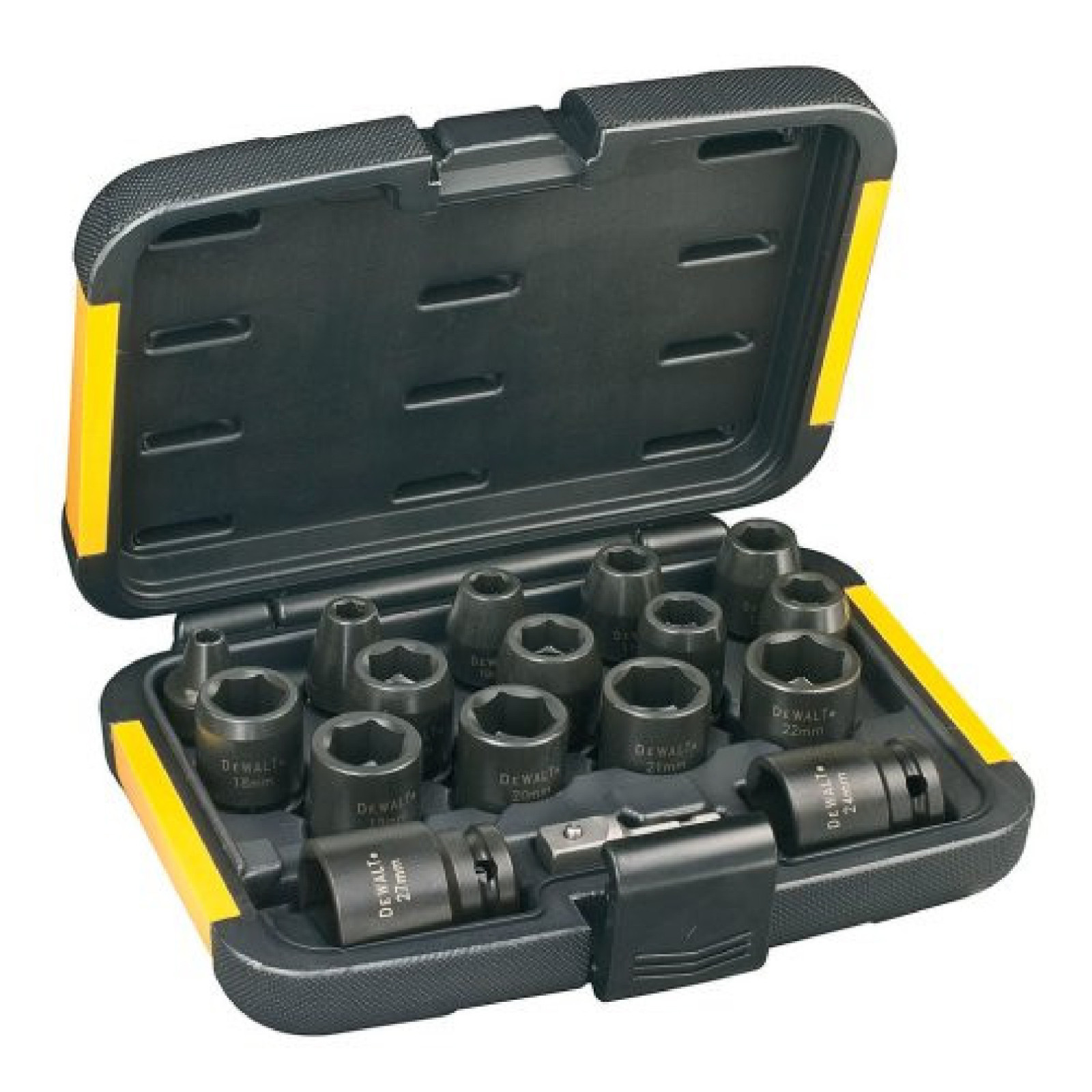 dt7506-dewalt-12-smuginiu-sukimo-galvuciu-rinkinys-17-vnt DT7506 DeWALT 1/2" smūginių sukimo galvučių rinkinys (17 vnt.) - Image 1
