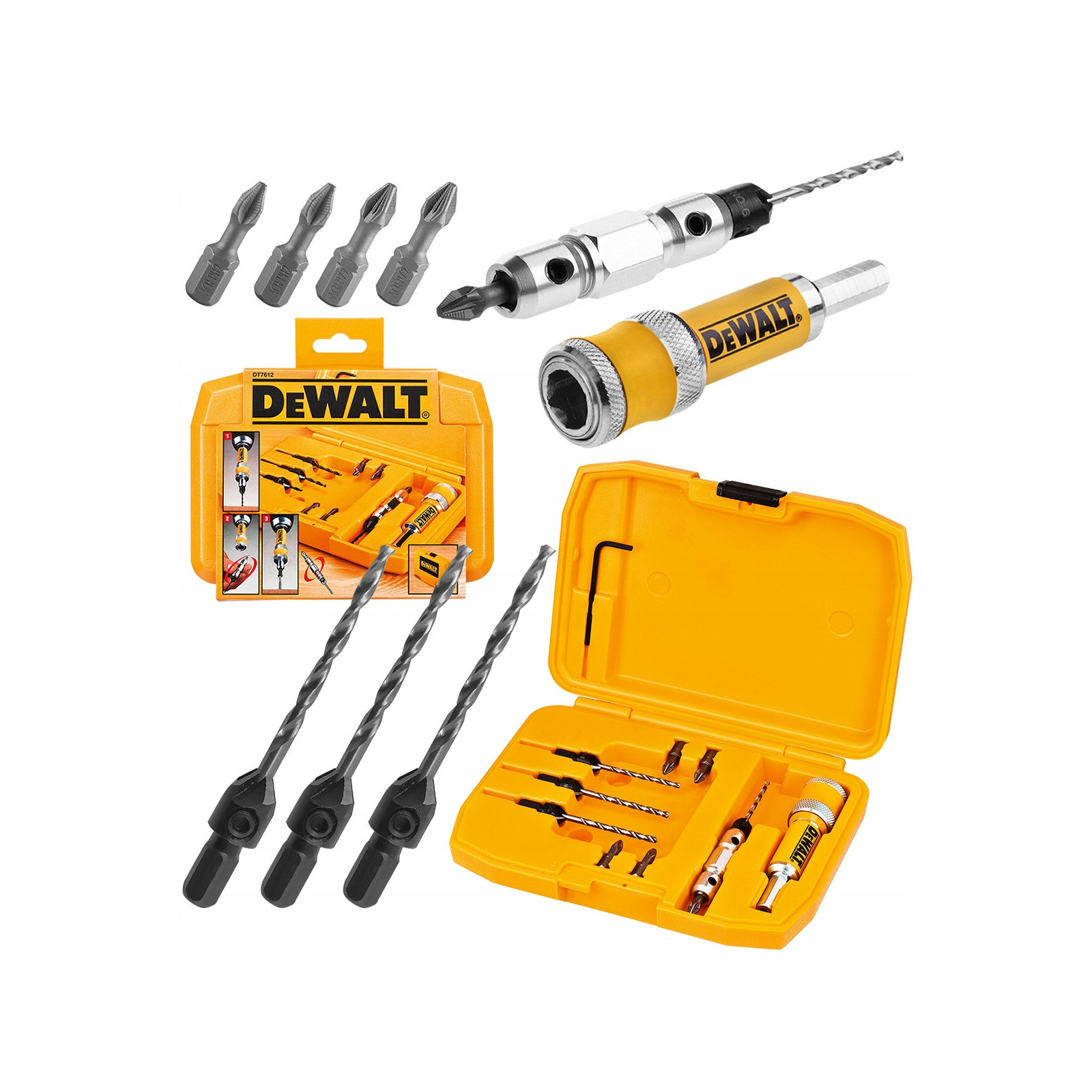 dt7612-dewalt-sukimo-ir-grezimo-priedu-rinkinys-10vnt DT7612 DeWALT sukimo ir gręžimo priedų rinkinys 10vnt. - Image 1