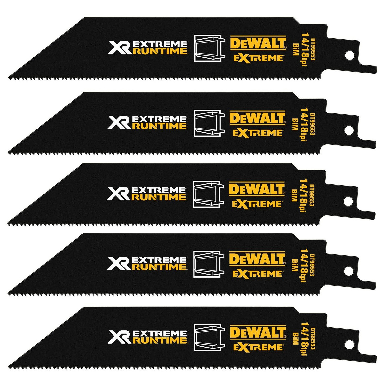 dt99553-dewalt-152-mm-pjukleliu-5-vnt-rinkinys DT99553 DeWALT 152 mm pjūklelių (5 vnt.) rinkinys - Image 1