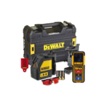 DW0889 DeWALT kryžminis lazerinis nivelyras + DW099S atstumų matuoklis