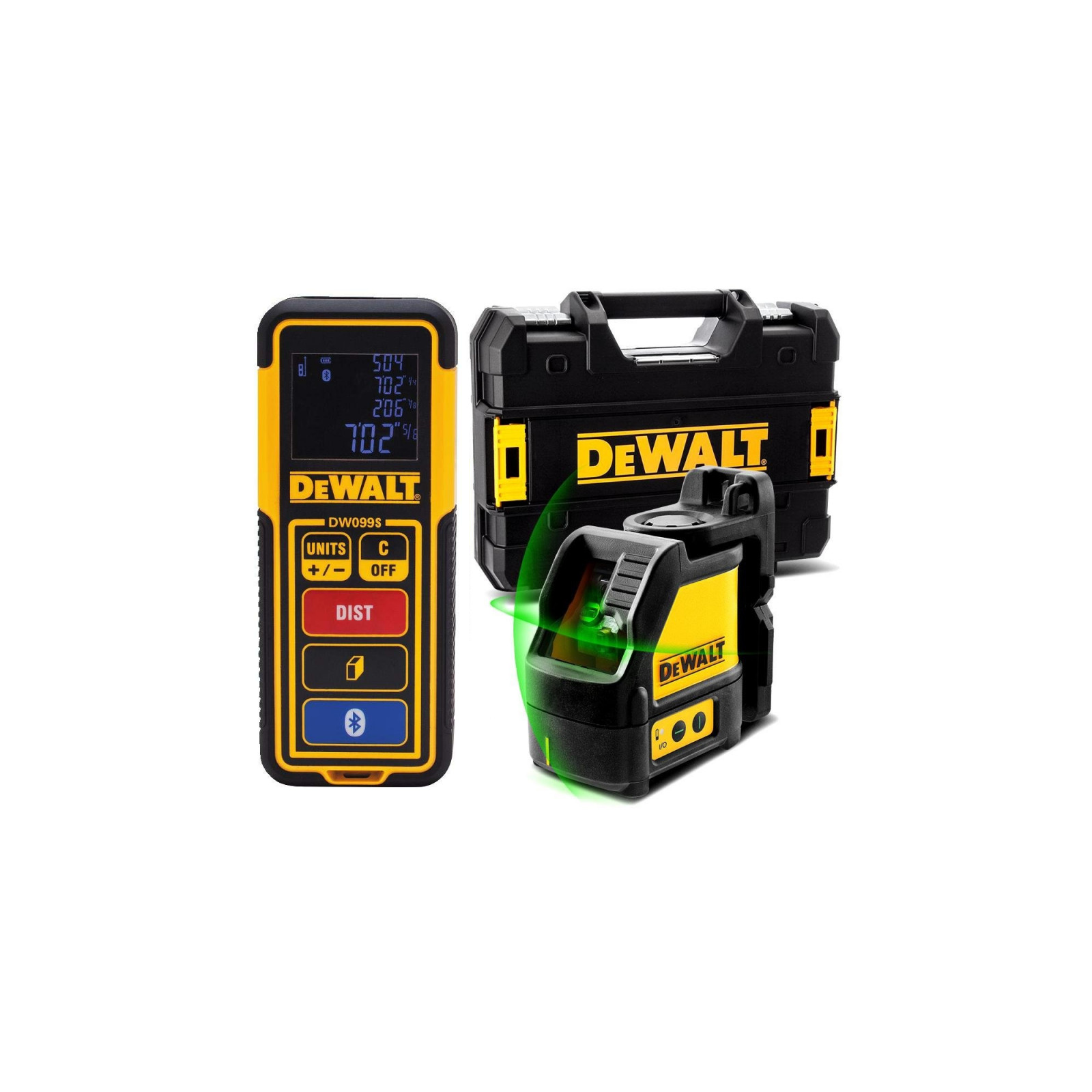 dw0889cg-dewalt-kryzminis-lazerinis-nivelyras-dw099s-atstumu-matuoklis DW0889CG DeWALT kryžminis lazerinis nivelyras + DW099S atstumų matuoklis - Image 1