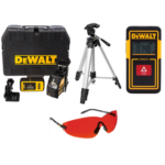 DW088KD DeWALT 2 krypčių savaime susireguliuojantis lazeris su detektorium + DW030PL lazerinis atstumo matuoklis