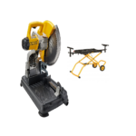 DW872 DeWALT diskinis pjūklas metalui + DE7260 stalas su ratukais