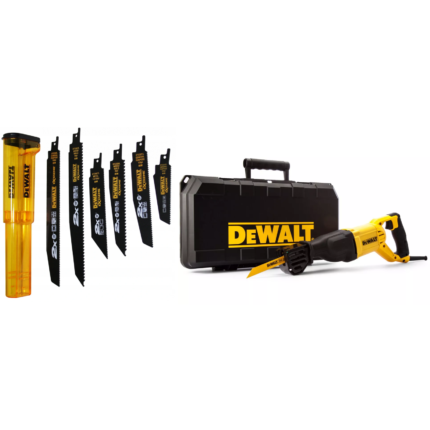 DWE305PK DeWALT 1100 W elektrinis tiesinis pjūklas + DT2440L pjūklelių rinkinys