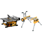 DWE7492 DeWALT išilginio pjovimo staklės + DE7400 staklių stovas