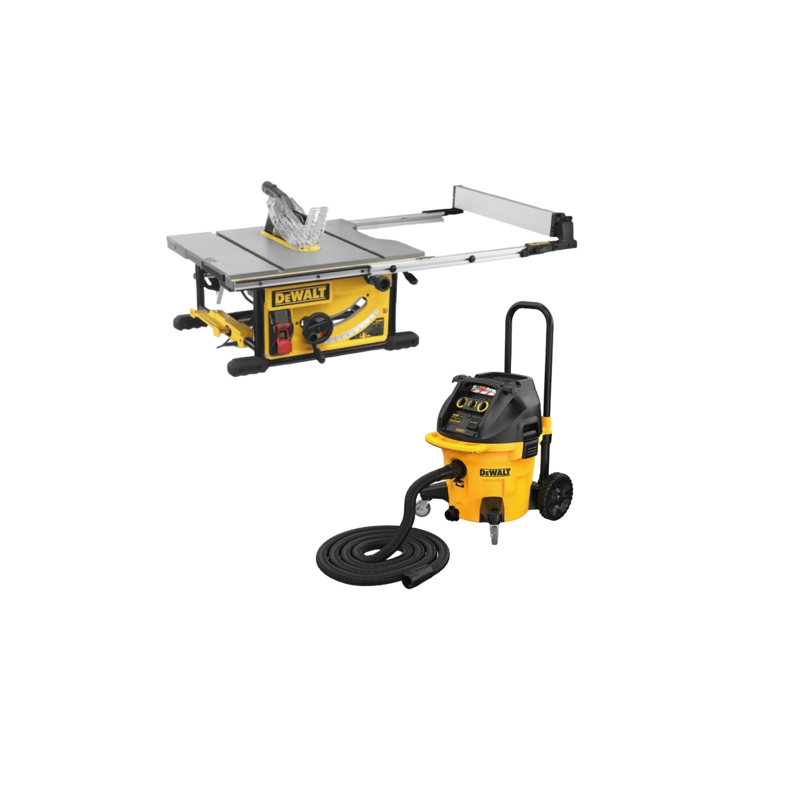 dwe7492-dewalt-isilginio-pjovimo-stakles-dwv905m-dewalt-sausoslapio-valymo-statybinis-dulkiu-siurblys DWE7492 DeWALT išilginio pjovimo staklės + DWV905M DeWALT sauso/šlapio valymo statybinis dulkių siurblys - Image 1