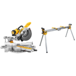 DWS727 DeWALT skersinio pjovimo staklės (250mm) + DE7023 pjūklo stalas