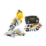 DWS777 DeWALT 216 mm skersinio pjovimo staklės + DWE315KT daugiafunkcinis įrankis