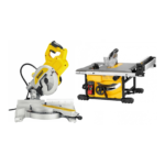 DWS777 DeWALT 216 mm skersinio pjovimo staklės + DWE7485 išilginio pjovimo staklės