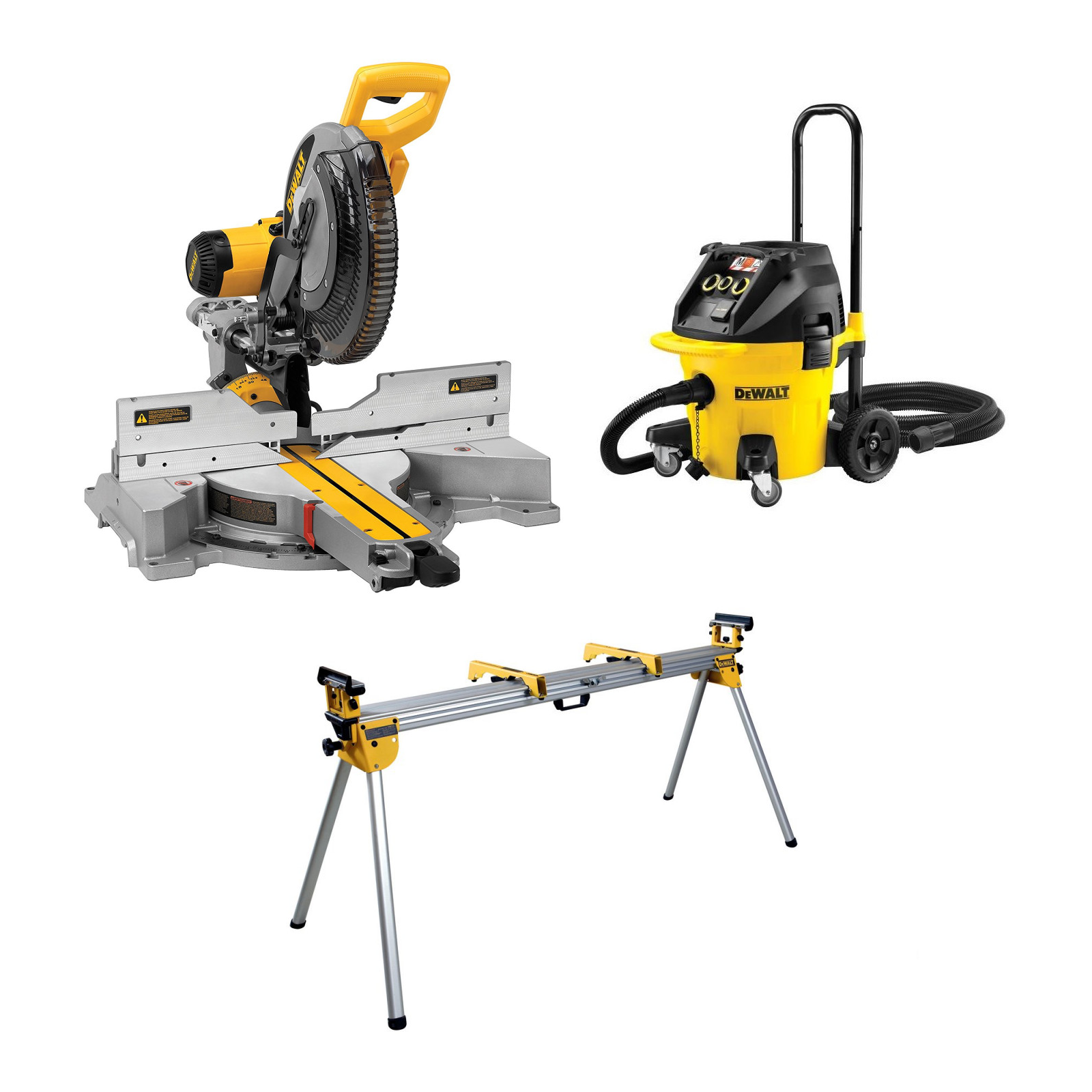 dws780xps-dewalt-305-mm-slankus-skersinis-pjuklas-de7023-stalas-dwv902m-siurblys DWS780XPS DeWALT 305 mm slankus skersinis pjūklas + DE7023 stalas + DWV902M siurblys - Image 1