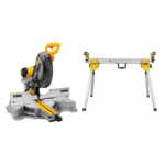 DWS780XPS DeWALT 305 mm slankus skersinis pjūklas + DE7033 kompaktiškas stalas