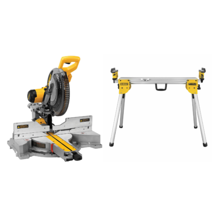 DWS780XPS DeWALT 305 mm slankus skersinis pjūklas + DE7033 kompaktiškas stalas