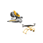 DWS780XPS DeWALT skersinio pjovimo staklės + DE7260 sulankstomas stalas su ratukais