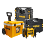 DWST83281-1 DeWALT TSTAK šaltdežė + DWST1-81078 TSTAK radijo grotuvas + DCC018NT 18V oro kompresorius - pompa