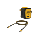 DXMA131-0873-DWG DeWALT 230 V, 49,5 W maitinimo adapteris + DXMA131-0007-DWG DeWALT USB C - USB C kabelis iki 100W,