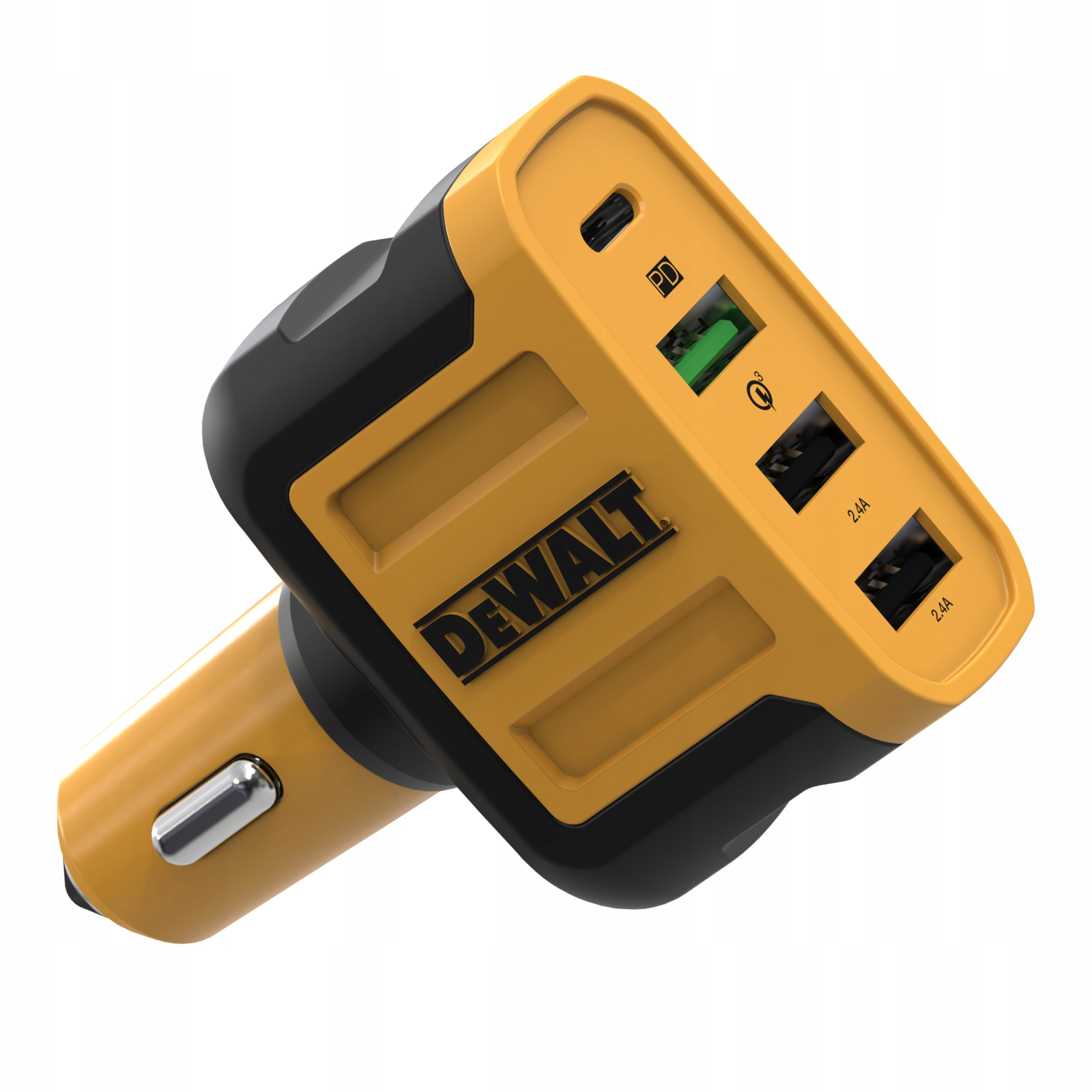 dxma141-9009-dwg-dewalt-4in1-automobilinis-ikroviklis-18w DXMA141-9009-DWG DeWALT 4IN1 automobilinis įkroviklis 18W - Image 1