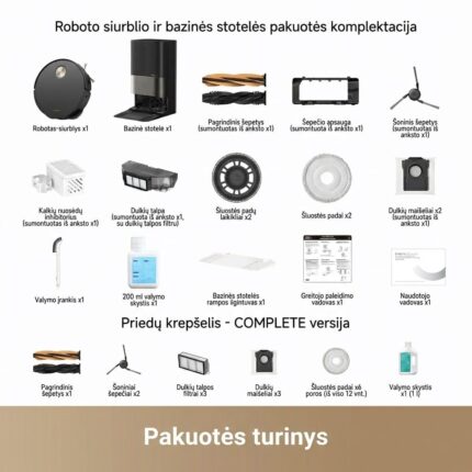 Robotas siurblys Dreame X50 ULTRA - juodas, Complete versija