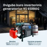 Inverterinis dviejų degalų generatorius KS 6500iEG iš Könner & Söhnen - Image 2