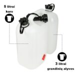 Kombinuotas bakelis kurui ir alyvai Oregon 5+3 l Baltas - Image 2