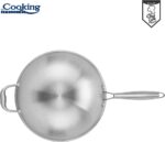Wok keptuvė su dangčiu nerūdijančio plieno su keramikos danga 4.5L 30x8.5cm HR-MRK-28W HEINNER - Image 4