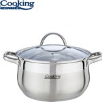 Puodas nerūdijančio plieno su teflono danga 6.1L 24x13.5cm HR-MSF-061 HEINNER