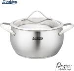 Puodas nerūdijančio plieno su teflono danga 2.5L 18x10cm HR-RW-T025 HEINNER
