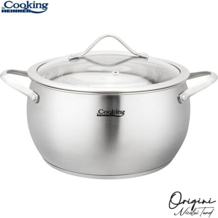 Puodas nerūdijančio plieno su teflono danga 4.3L 22x11.5cm HR-RW-T043 HEINNER