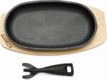 Keptuvė steikams su medine baze ketaus 24x14cm HR-YT-995 HEINNER - Image 3