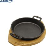 Keptuvė su mediniu padėkliuku ketaus 20cm HR-ZVC-T20 HEINNER
