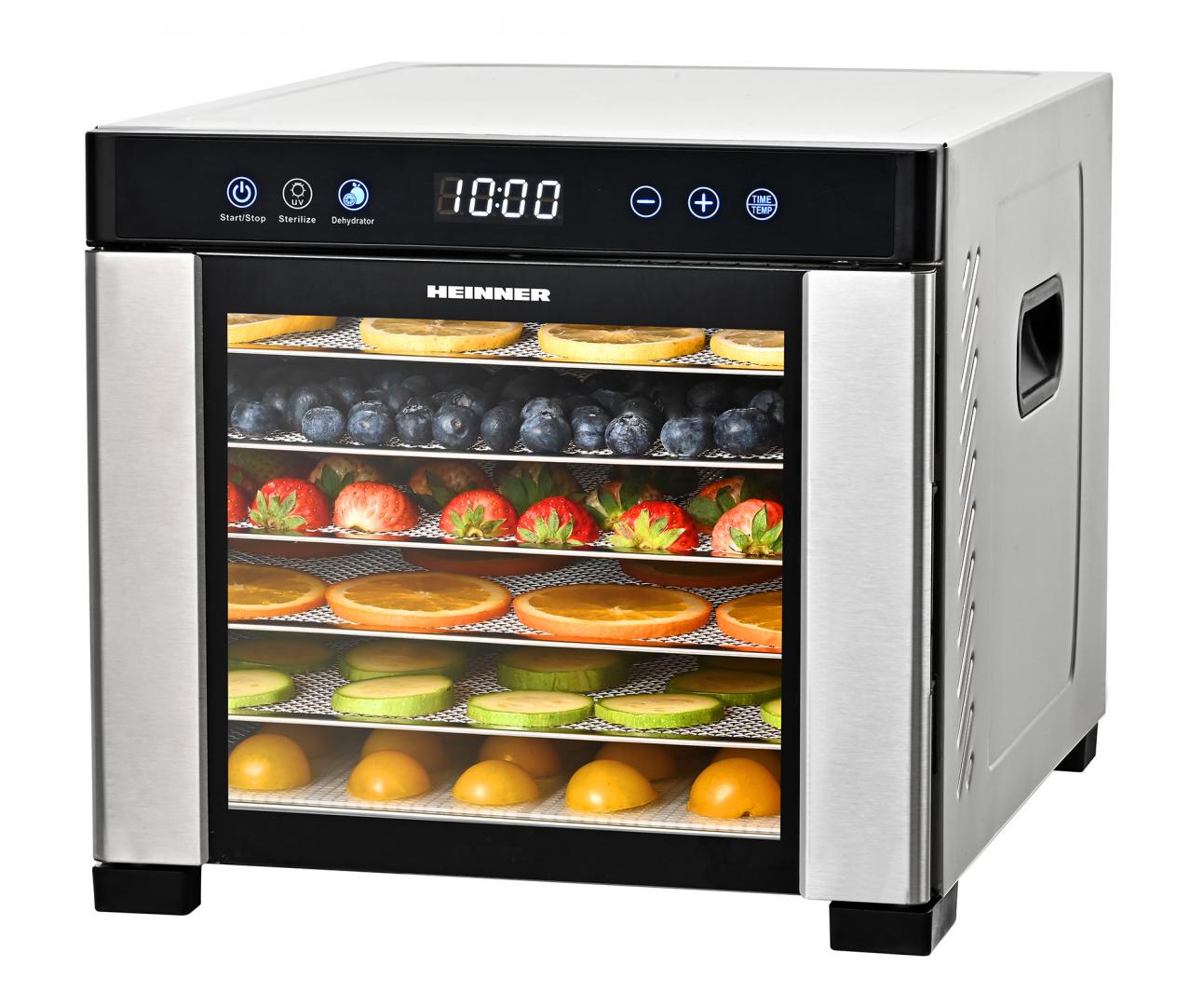 overlay_b28ca938a21b2b8b9f3f4c8ab3c7c42a Vaisių ir daržovių džiovintuvas 550–650 W, 23,6 l HFD-KD600SS HEINNER - Image 1
