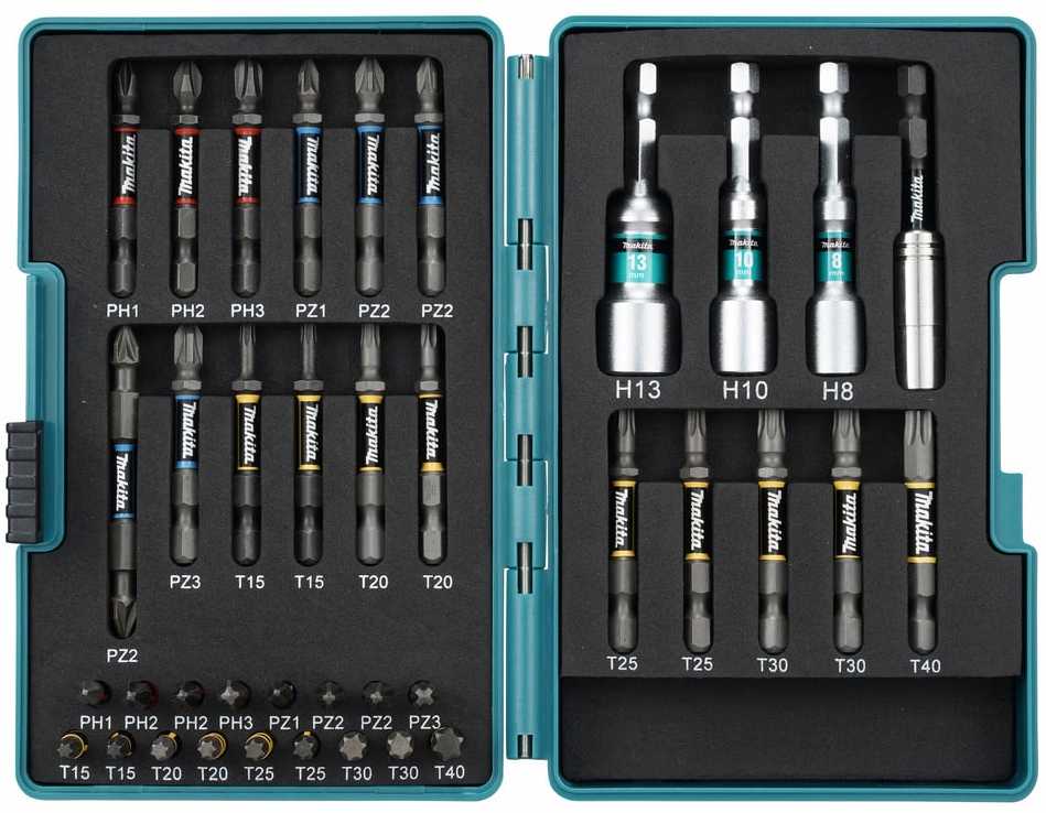makita-1-4-impact-premier-bit-set-38-pcs-6b83266d9c Makita Smūginių sukimo antgalių rinkinys Impact PREMIER, 38 vnt. E-26179 - Image 1
