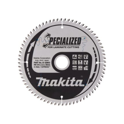 Pjovimo diskas laminatui MAKITA 216x30x2,5mm 72T 5°