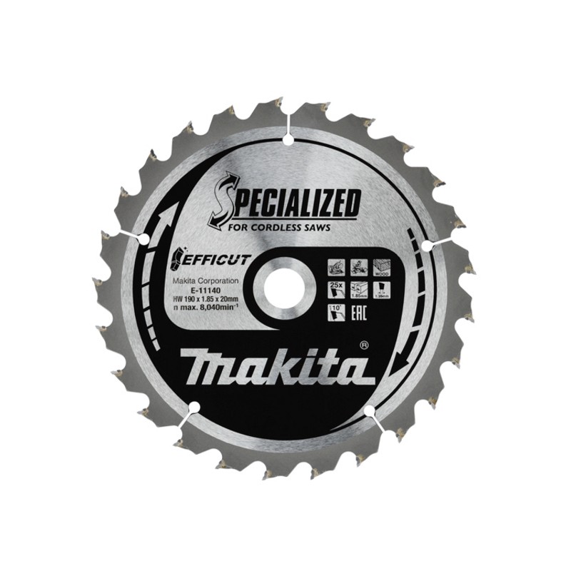 pjovimo-diskas-medienai-makita-efficut-190x20x18mm-25t Pjovimo diskas medienai MAKITA Efficut 190x20x1,8mm 25T - Image 1