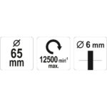 Šepetys vielinis puodo tipo su kotu, susuktas 65mm YATO - Image 4