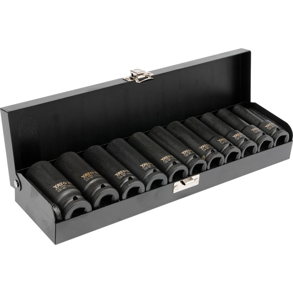 smuginiu-ilgu-galvuciu-rinkinys-125-mm-12-10-24-mm-11-vnt-1 Smūginių ilgų galvučių rinkinys 12,5 mm (1/2") 10-24 mm 11 vnt. - Image 1