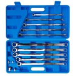 Terkšlinių dvipusių raktų rinkinys su adapteriais 8-19mm 14vnt. - Image 2