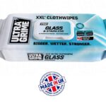 Drėgno valymo servetėlės stiklui /chromui UltraGrime PRO Glass&Stainless XXL (50 vnt/pak)
