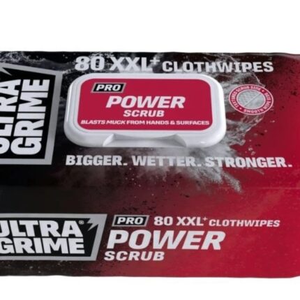Drėgno valymo servetėlės UltraGrime PRO Power Scrub XXL (80 vnt/pak)